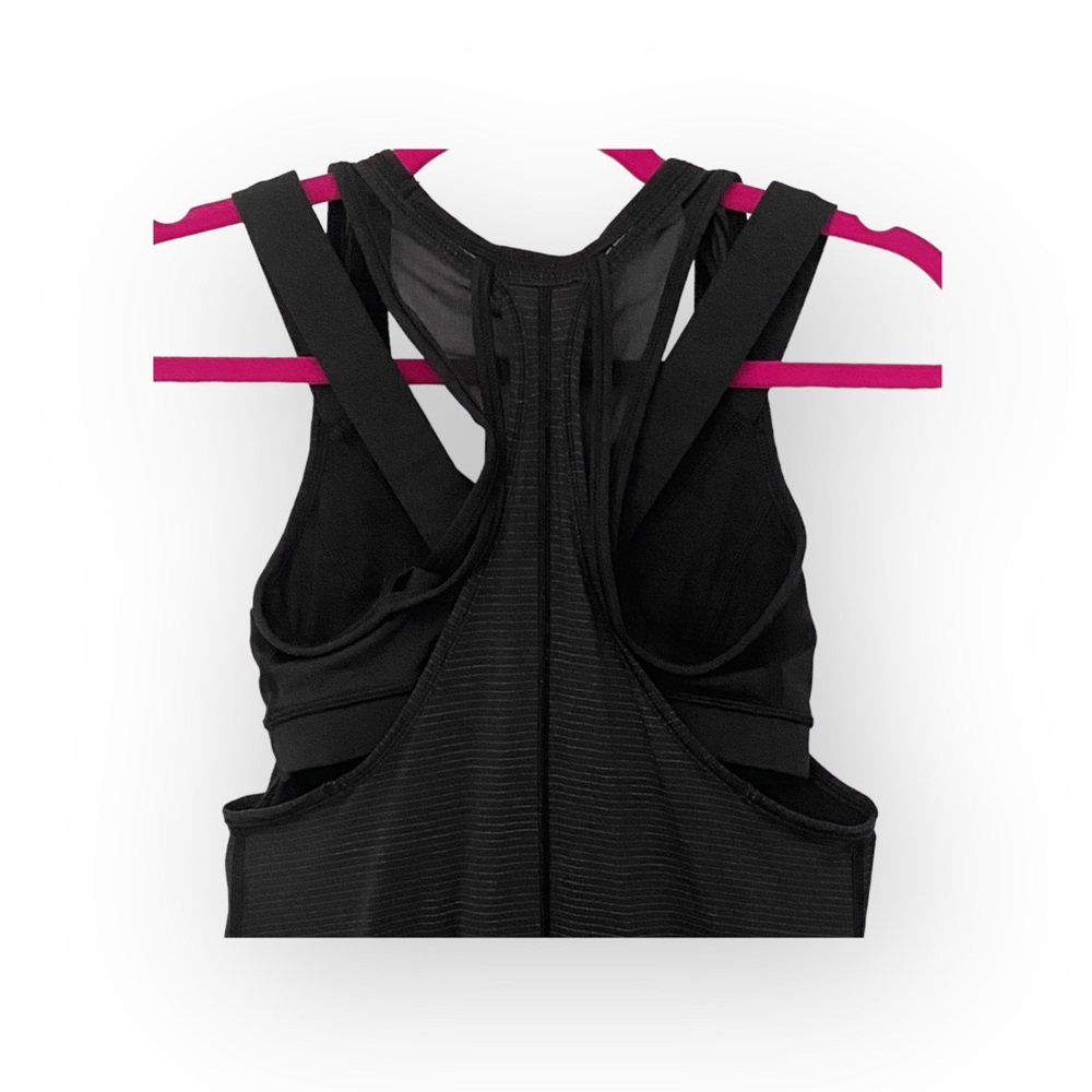Lululemon ॐ Built In Bra Tank ॐ Black Silverescent Stripe ॐ Power Luxtreme ॐ 4 - Picture 13 of 16